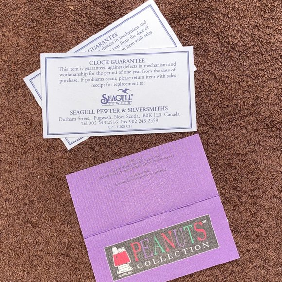 Seagull Pewter Peanuts Snoopy Joe Cool and Woodstock  clock, new in box - Picture 3 of 9